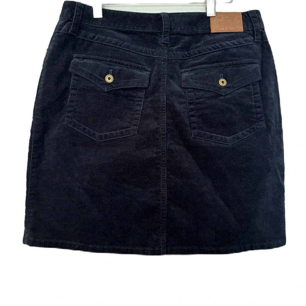 Brooks Brothers Navy Corduroy Mini Skirt Size 6